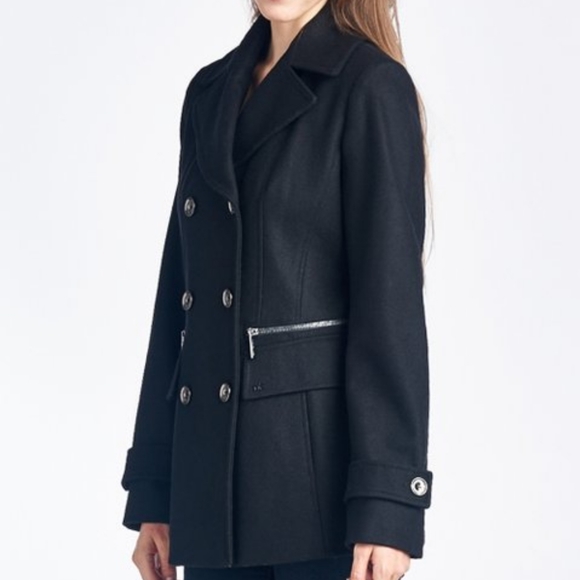 NWOT MICHAEL Michael Kors Double-Breasted Peacoat - Picture 5 of 5